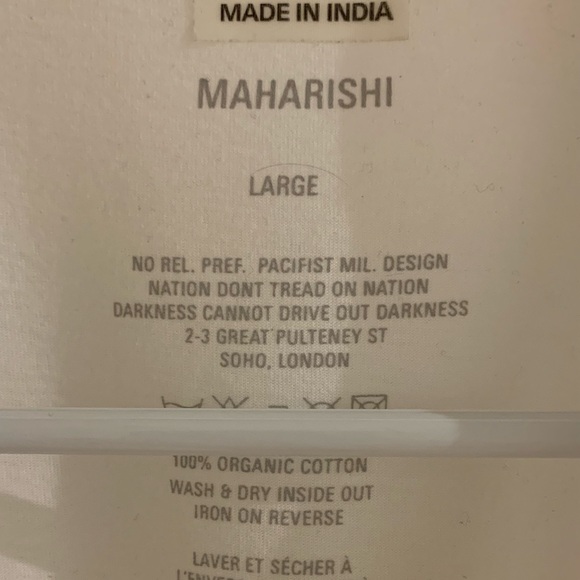 Maharishi White Embroidered T-Shirt - Picture 2 of 3